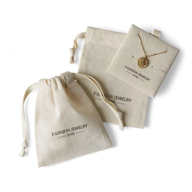 Cotton Drawstring Jewelry Bag